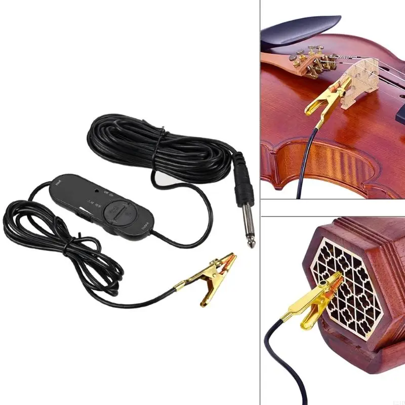 

Simple Arrange Clip on Device for Multiple Instruments Including Violin and Guitar Compact Size 6.3mm Cable Easy Carry