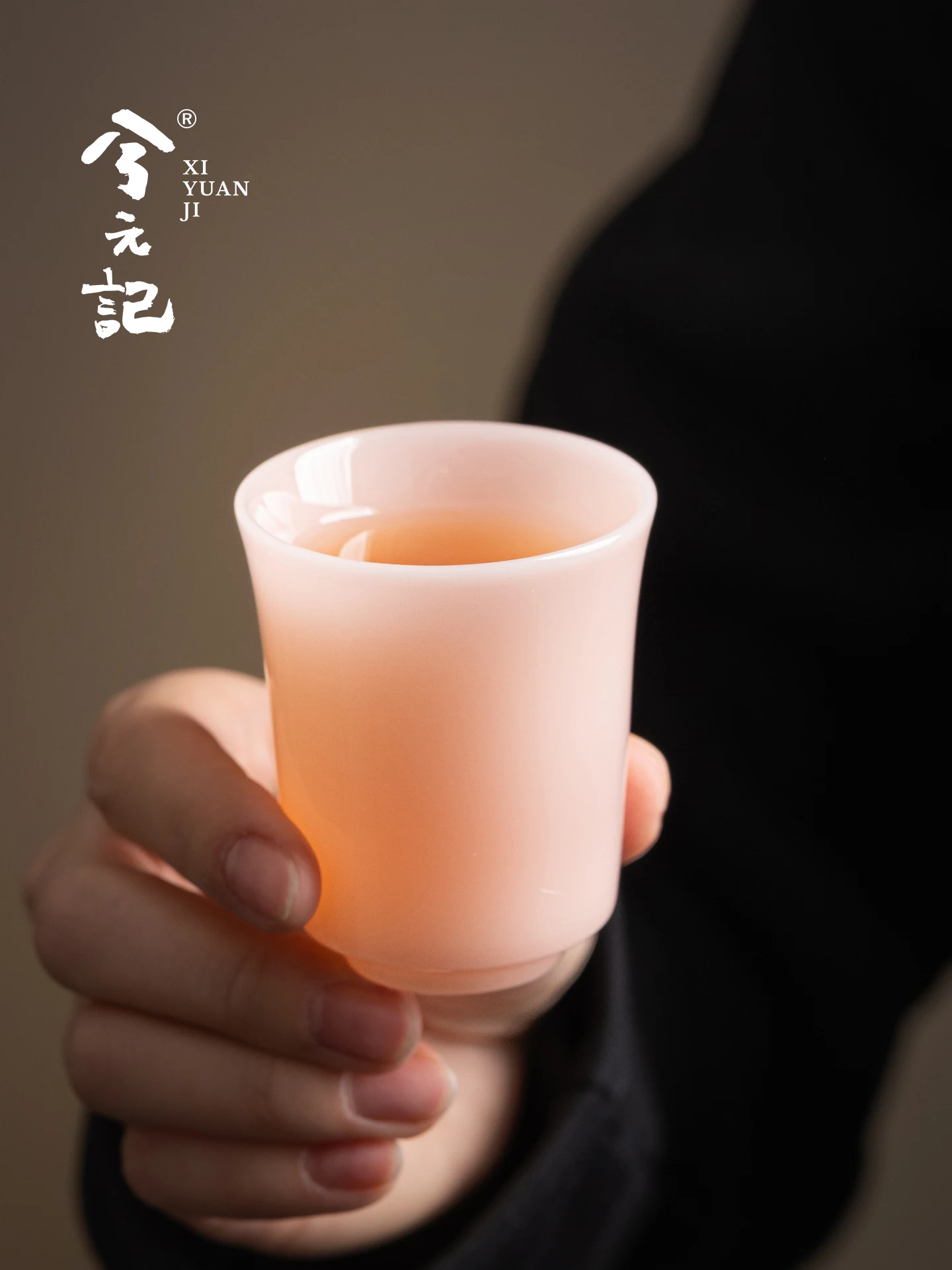 Green White Jade Porcelain Tea Cup Single Household High-End Personal Dedicated Fragrance-Smelling