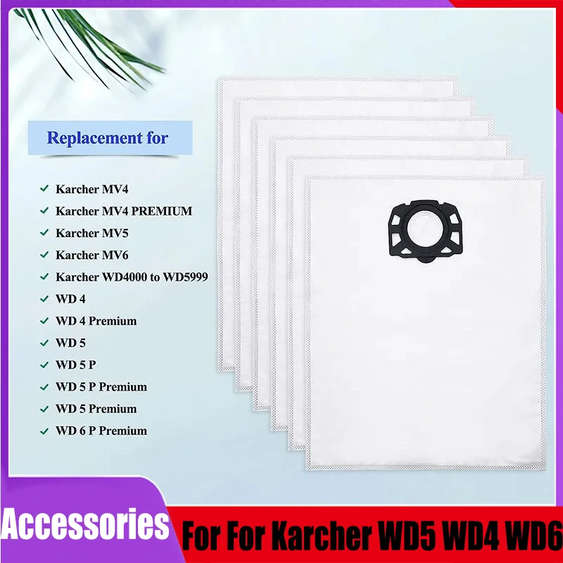 Replace Dust Bags For Karcher 2.863-314.0 KFI 357 KA 40 MV4 MV5 MV6 WD2 Plus WD3 WD3s WD4 WD5 SE4001 SE4002 Robot Vacuum Cleaner