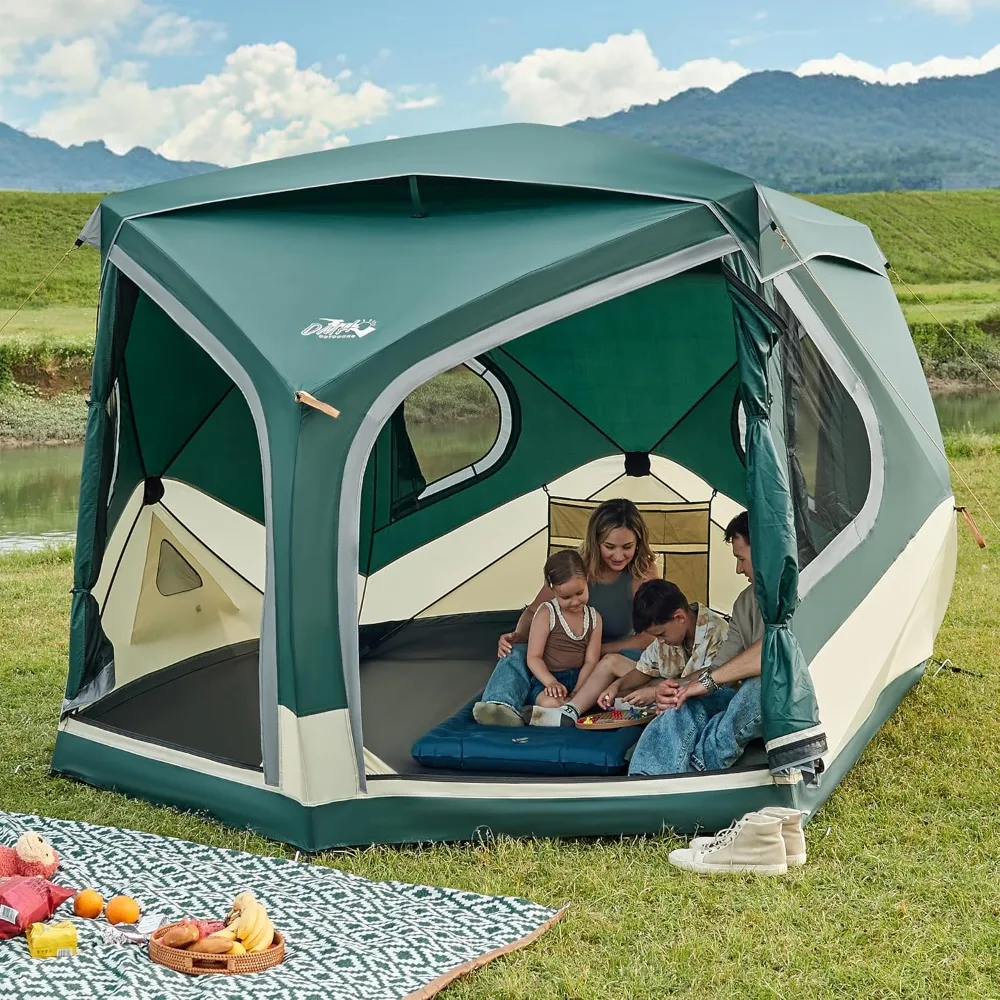 Easy 60 Second Setup Family Tents for Camping, Pop Up Camping Tent, Large Waterproof Tents for Outdoor Camping,Spacious Interior