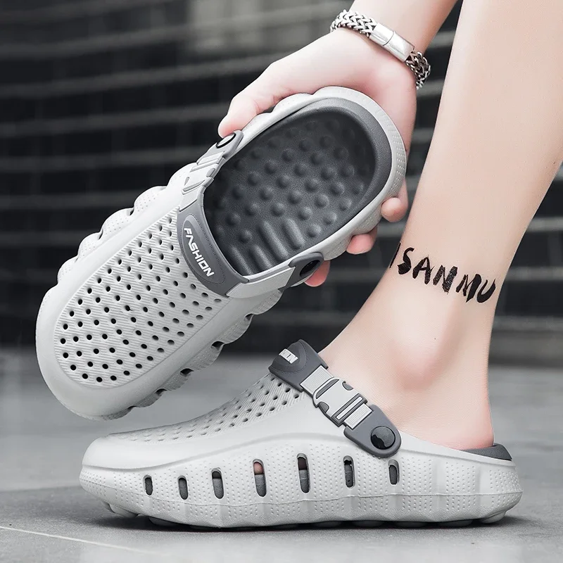 Outdoor Beach Exclusive Summer Massage Slippers Raised Massage Nodule Design Non Slip Thickened Sole Daily Travel Casual Walking