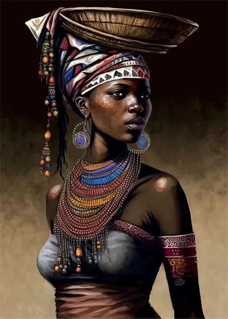 Beautiful African American Woman Canvas Psoters and Prints Sunshine Smiling Girl Pictures Portrait Wall Art Picture Home Decor