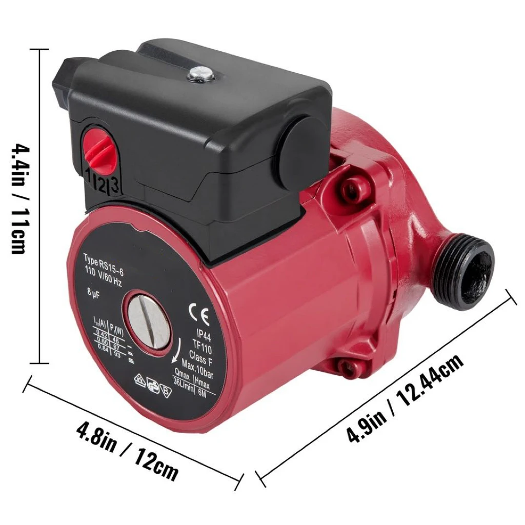 Imagem -04 - Água Quente Recirculação Bomba Circulação Bomba Velocidade 95 Gpm Aquecedor de Água 220v 110v Npt Rs156