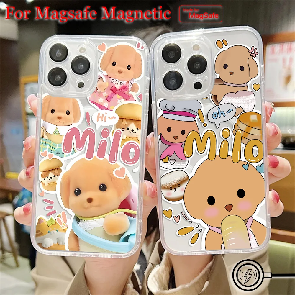 Cartoon Sylvanian Families Magsafe Magnetic Phone Case for iPhone 16 15 14 13 12 11 8 7 Plus Pro Max X XR XSMax Clear Tpu Cover