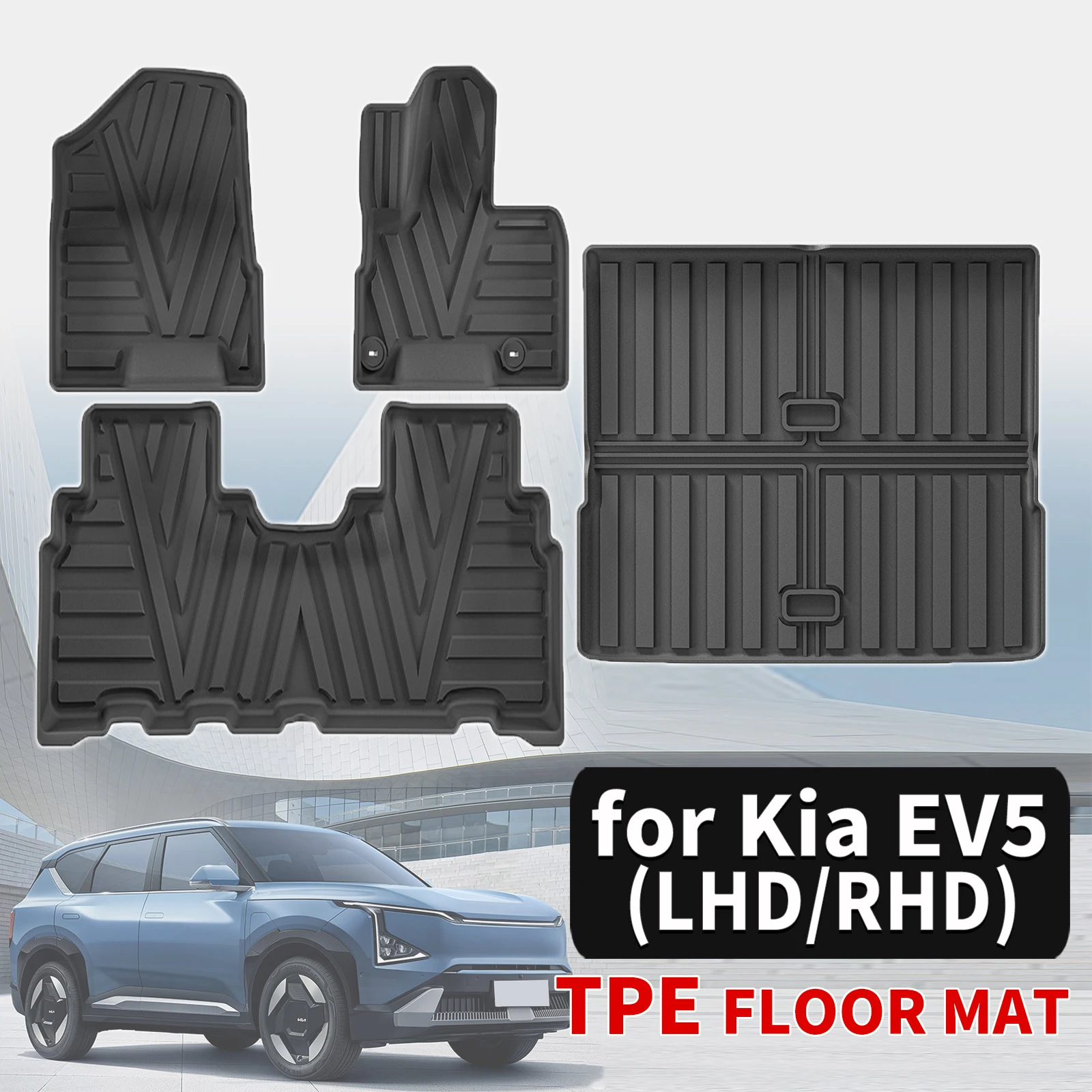 

for Kia EV5 2026 2025 2024 2023 Custom TPE Mats Full Set Eco-Friendly Waterproof All-Weather Floor Liners Accessories