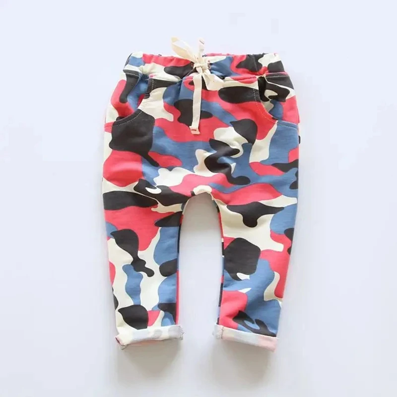 2-6T spring autumn unisex baby kids boys & girls Fashion Cartoon Harlan toddler Camouflage pants