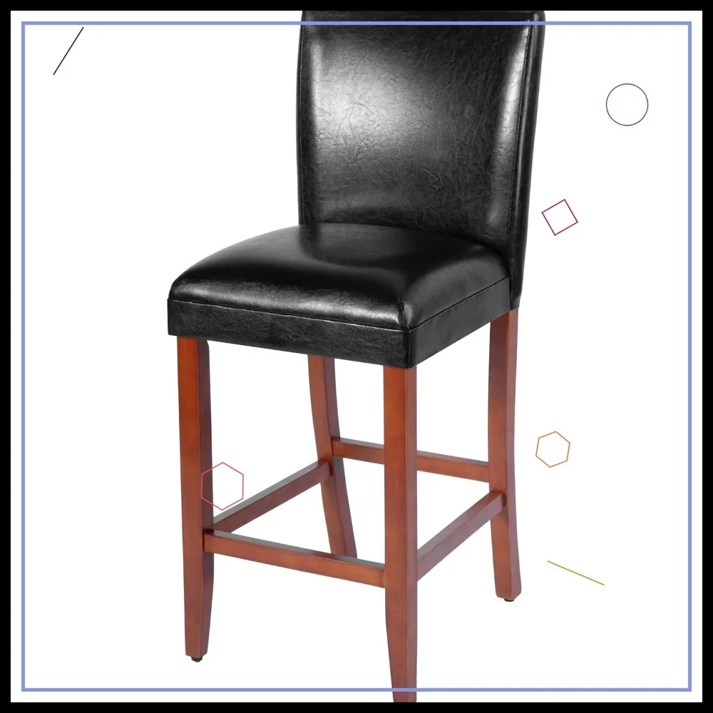 

Classic Counter Height Bar Stools, 29 Inch Black Kitchen Furniture for Home Decor, Single Pack