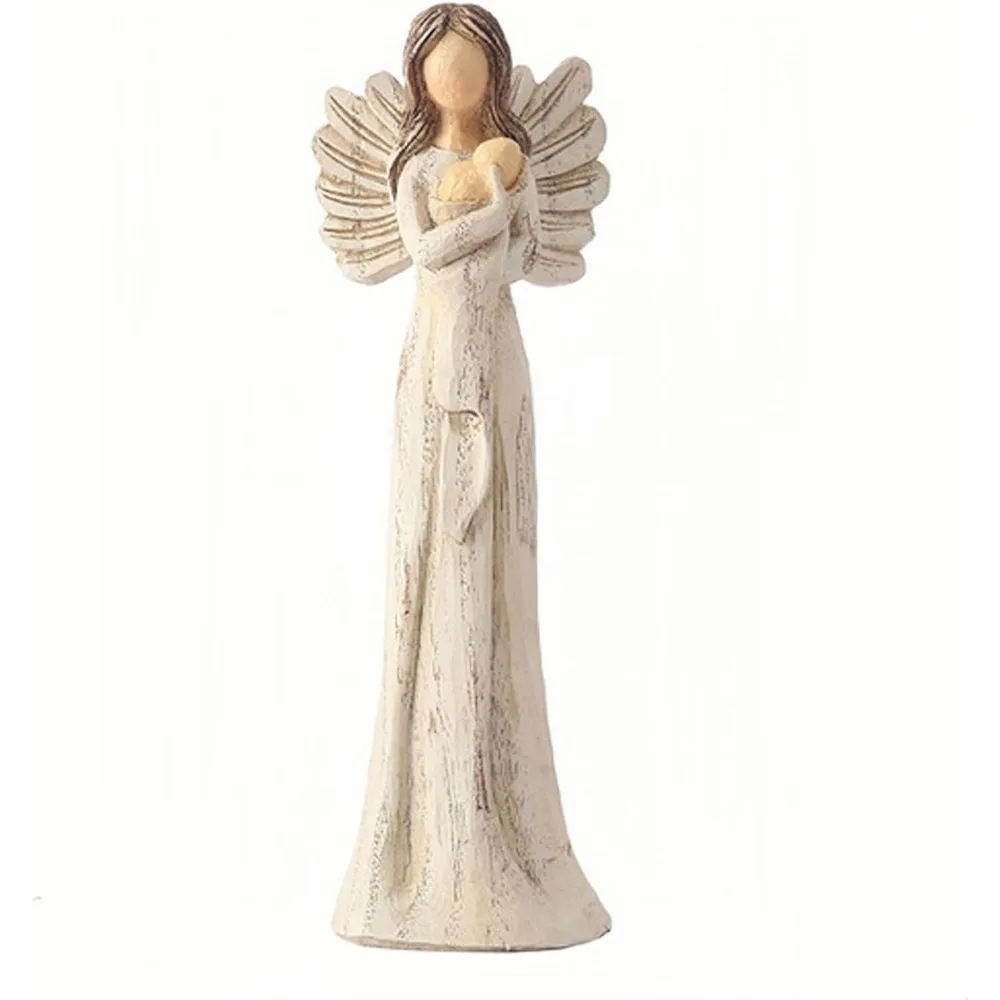 

Remembrance Gifts: Engraved Hand-Painted Angel Figurines for Comfort and Healing - Perfect for Girlfriend