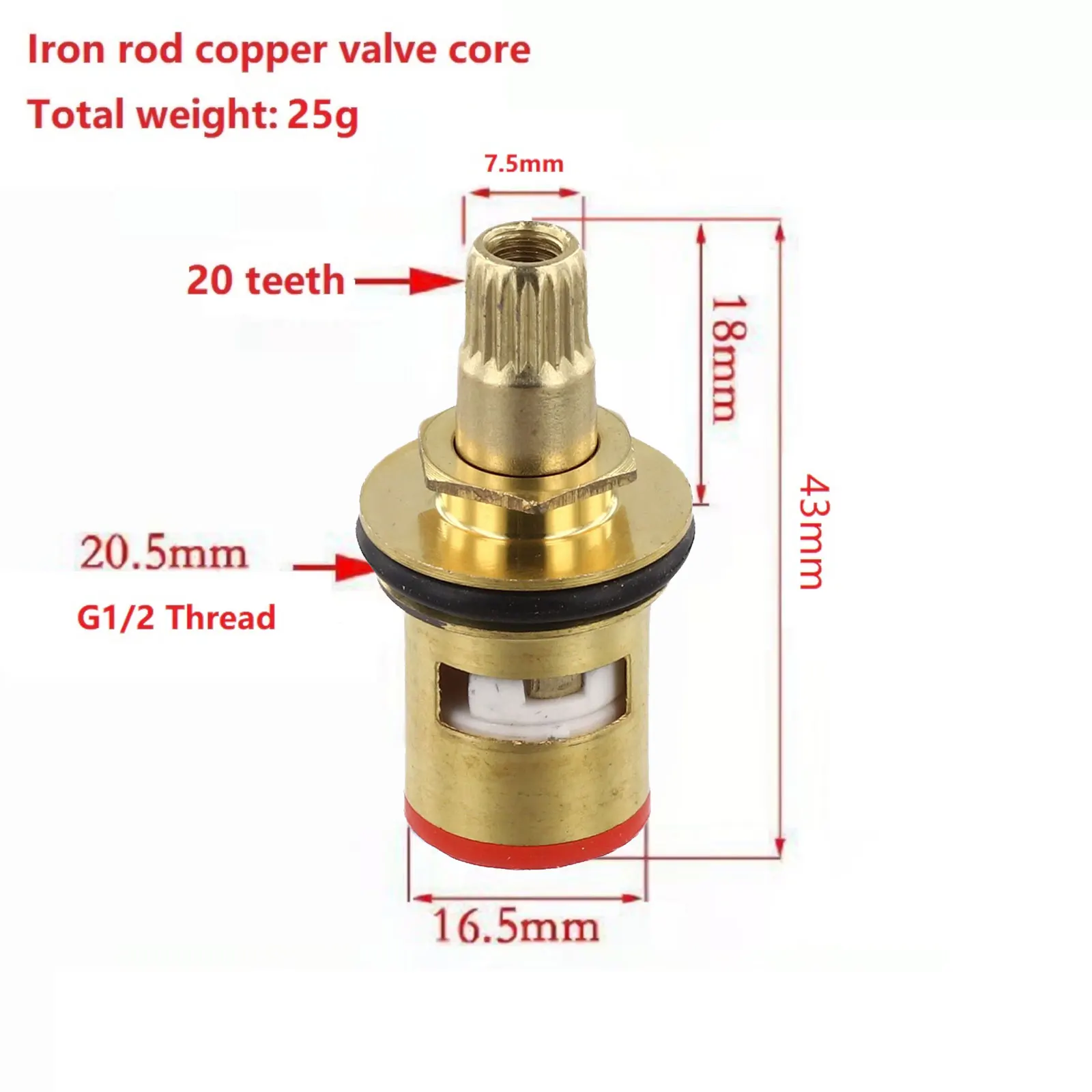 ==Quick=Opening Single Faucet Valve Copper Iron Water Tap Valve Core Replacement Parts Bathroom Kitchen Hardware Accessories