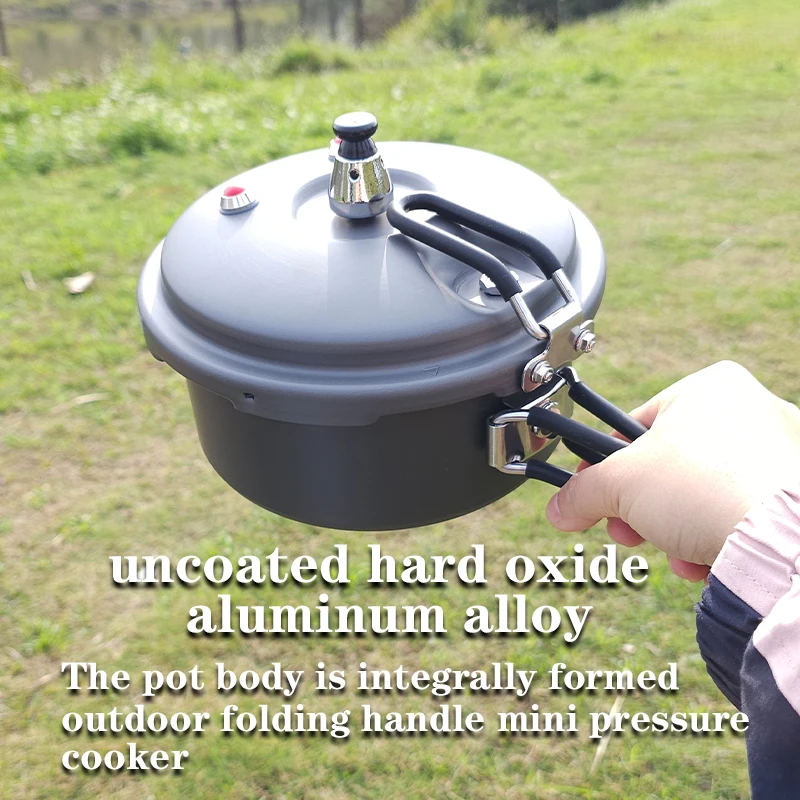 Portable Folding Outdoor Pressure Cooker Hiking Mountaineering Camping 80kpa Plateau Cookware 1.8L Mini Pressure Cooker