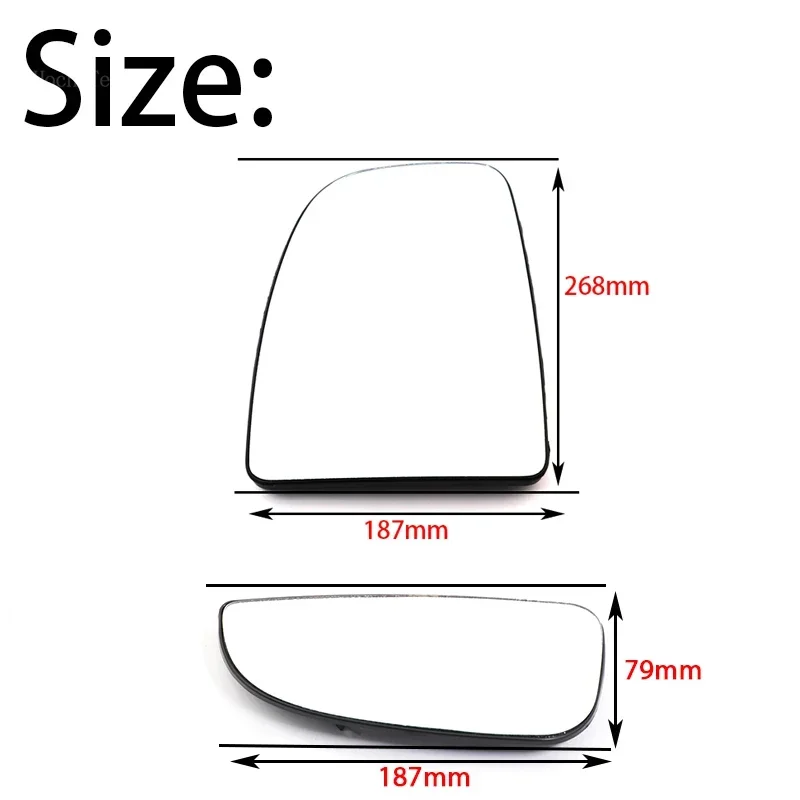 Left Right Door Side Heated Wing Mirror Glass Rearview Rearview Plate for Fiat Ducato 2021-2023 for Ram ProMaster 2014-2023