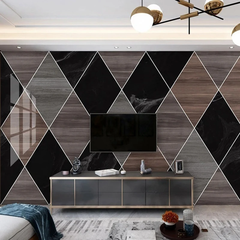 Custom Any Size Photo Mural Modern 3D Abstract Geometric Marble Pattern Wallpaper Bedroom Living Room Home Decor Wall Painting