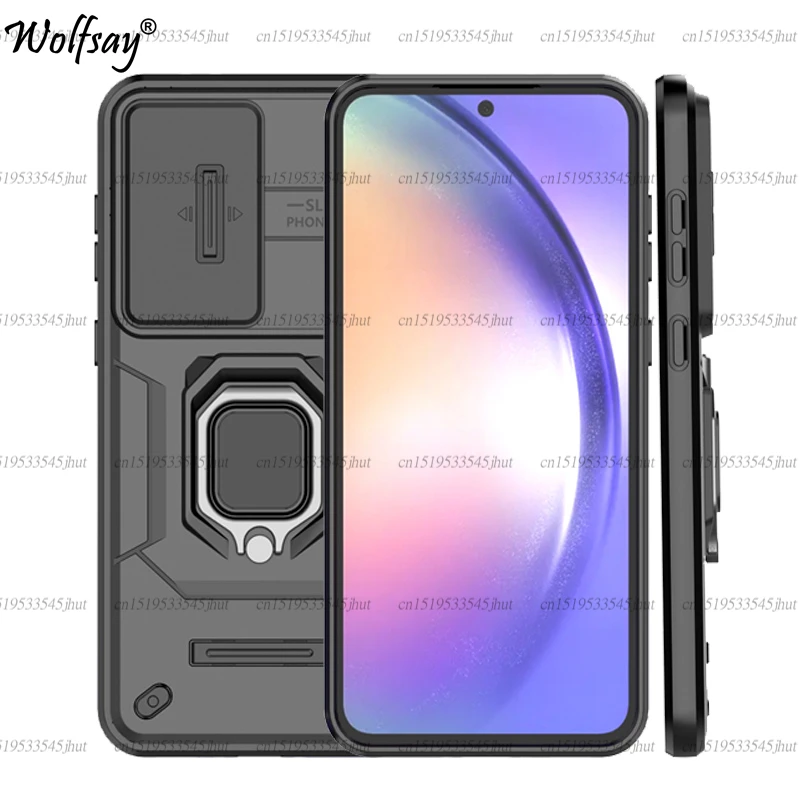 Shockproof Case For Samsung Galaxy A56 Case For Samsung A36 A26 Ring Holder Magnetic Back Cover For Samsung A56 Push Window Case