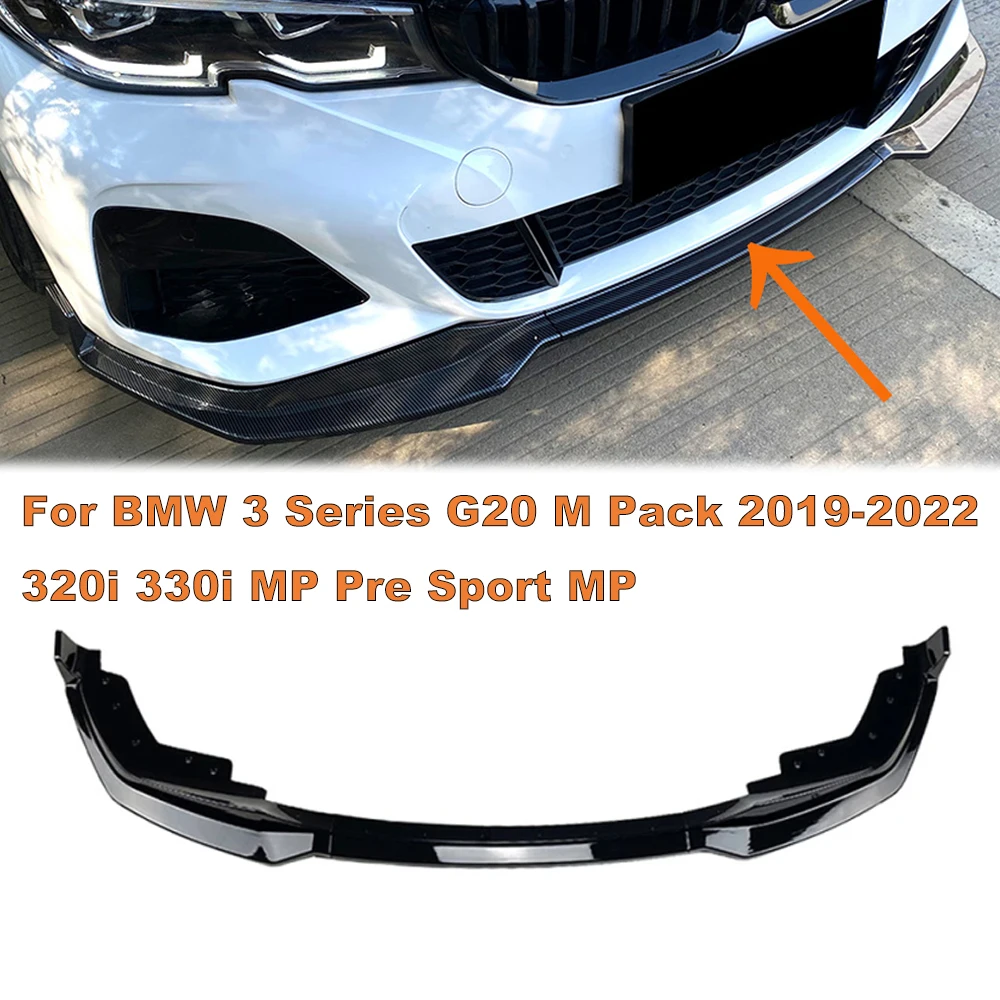 

For BMW 3 Series G20 M Pack 2019-2022 320i 330i MP Pre Sport MP Front Shovel Bumper Lip Body Kit Spoiler Modification