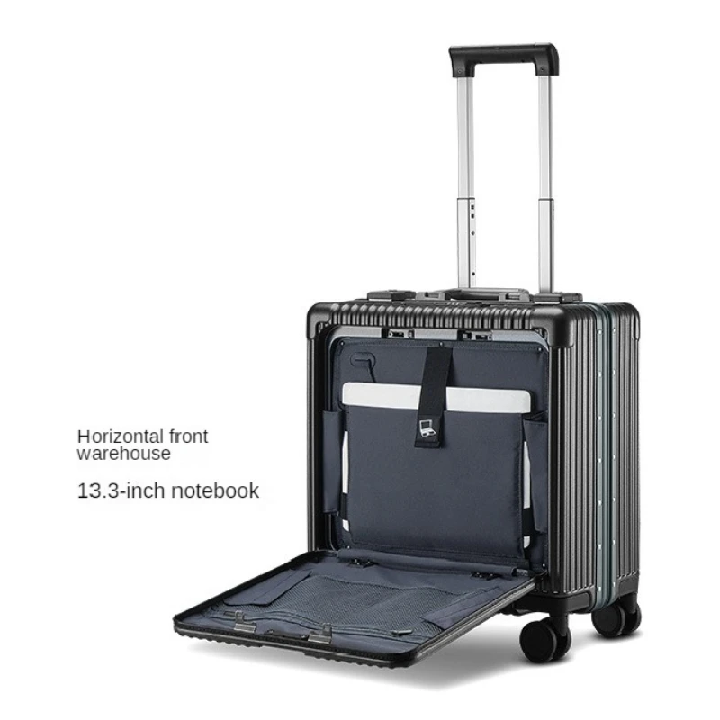 Cabin Travel Suitcase New Multi-Functional Luggage Trolley Universal Wheel Boarding Bag USB Front Open Side Open Computer Case