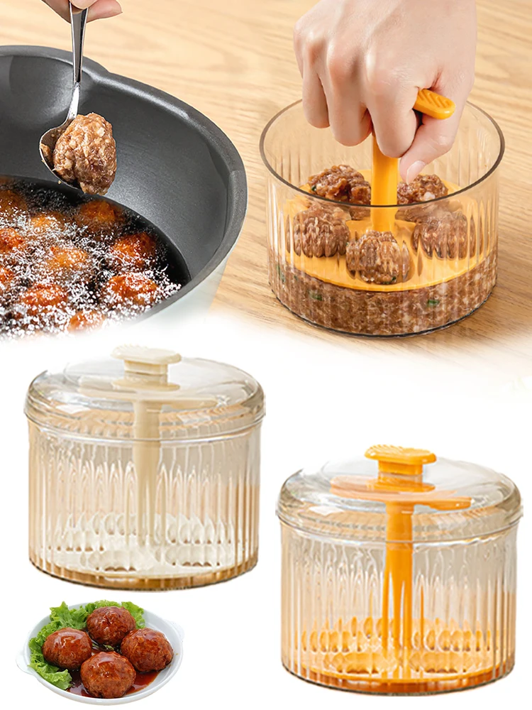 

Meatball Maker Non Stick Squeeze Fishball Press Meatball Mould Meat Filling Cooker Deep Fry Meatballs Home Kitchen Tools