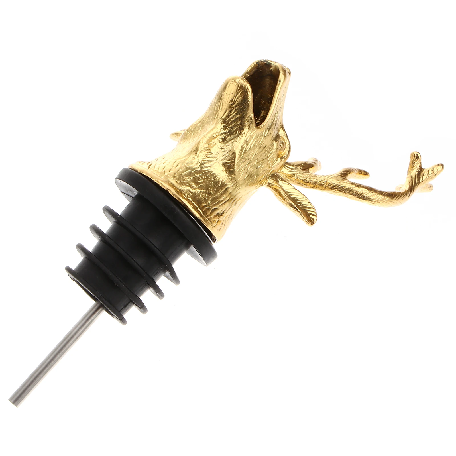 

Deer Head Pourer Stoppers Aerator Bottle Plug Zinc Alloy Smooth Finish Enjoyable Tasting Party Kitchen Bar