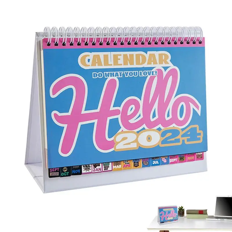 2024 Calendar Desk Calendar 2024 Desk Calendar With Holiday Information And Flip-up Design For Desktop School Study Room