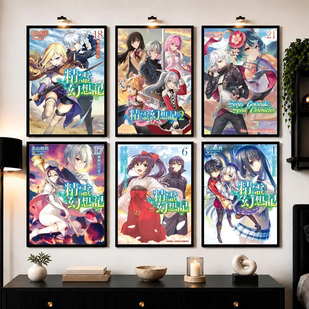 Anime S-Seirei G-Gensouki Spirit Chronicles Poster Wall Art Print Sticker for Bedroom Living Room Dorm Office Modern Home Decor
