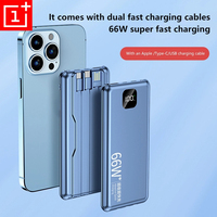 ONEPLUS 66W Fast Charging with Its Own Cable Power Bank 20000mAh 30000mAh Large Capacity Ultra-thin BCAK Mobile Power Supply