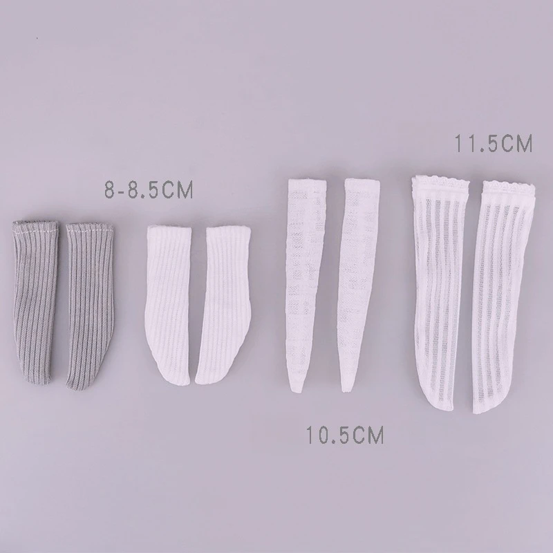 Doll Socks for 1/6 BJD Doll Stockings Clothes Accessories Short Sock Threaded Middle Tube Sock Leggings Kids Toys Gifts