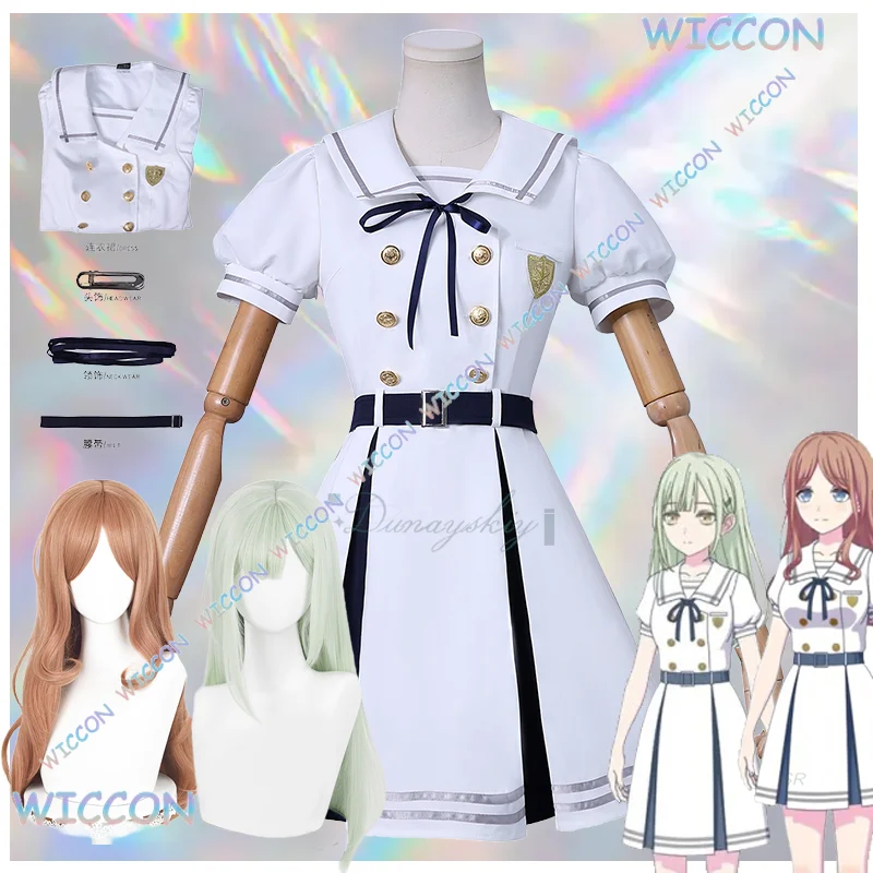 

Youko/Ave Mujica Wakaba Mutsumi Soyo Nagasaki Косплей Костюм Аниме BanG Dream! Белый парик школьной формы JK Карнавал Хэллоуин