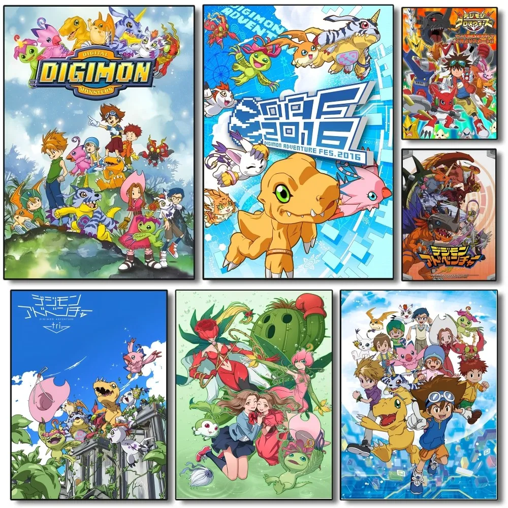 

1 шт. Digimon Приключения аниме постер бумажная печать для дома гостиной спальни входа бара ресторана кафе художественная живопись Декор