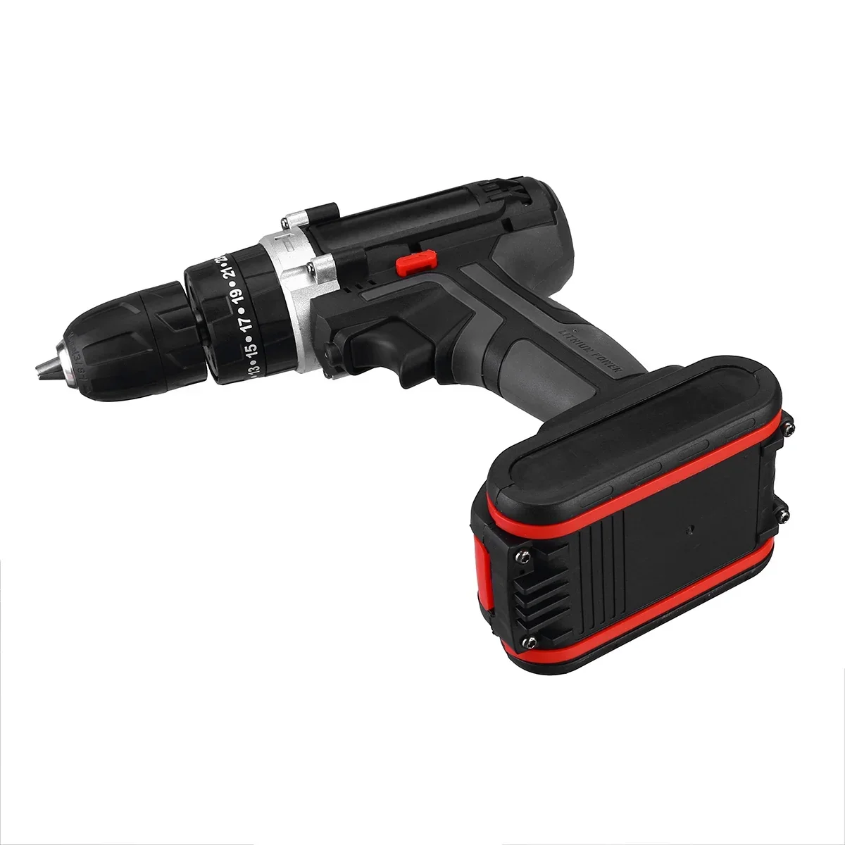 48V 3 in 1 Cordless Electric Drill Screwdriver 2 Speed 25+3 Turque Wireless Power Driver Tools Set with 2 x 6000MAH Battery