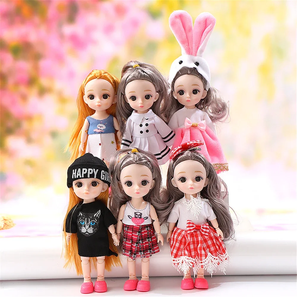 16 centimetri Principessa Bambola BJD Bambola 1/12 con Vestiti e Scarpe FAI DA TE Mobile 13 Giunti Moda Carino Vestire Figura Ragazza Regalo Del Bambino giocattoli
