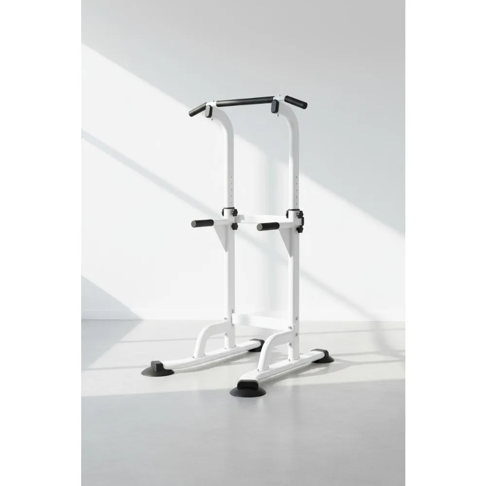 

Adjustable Power Tower Pull Up Bar Dip Station, Multi-Function Home Gym Equipment for Full Body Strength Training