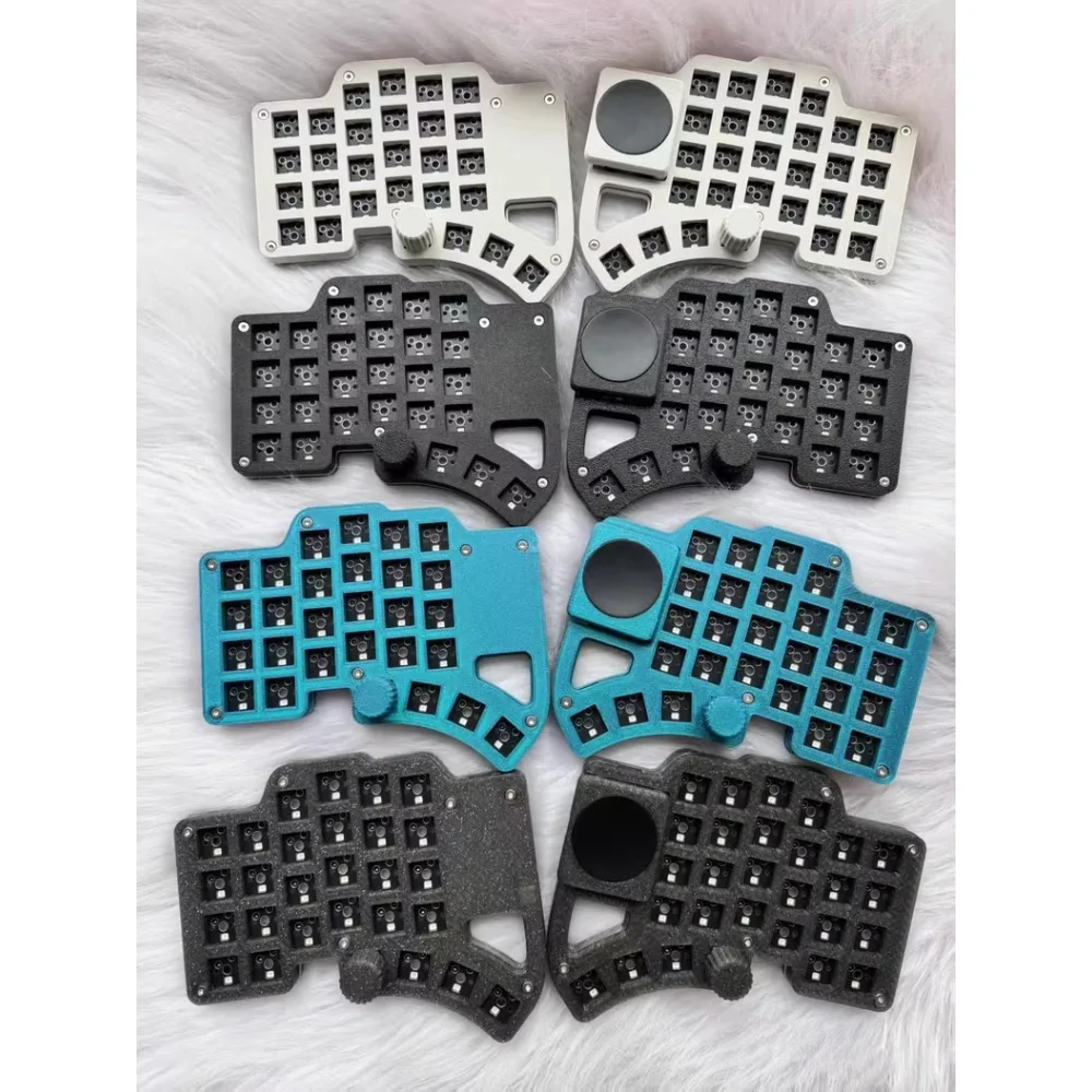 

Dilemma Max Split Keyboard Kit Choc/MX Custom Wired Single-mode Hotswap Knob Keyboard Touchpad Simulate MouseVial Game Accessory