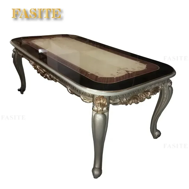 Hot Selling Classical Luxury Rectangular Dinning Table Modern Craftsmanship and Royal Design Style Dining Table