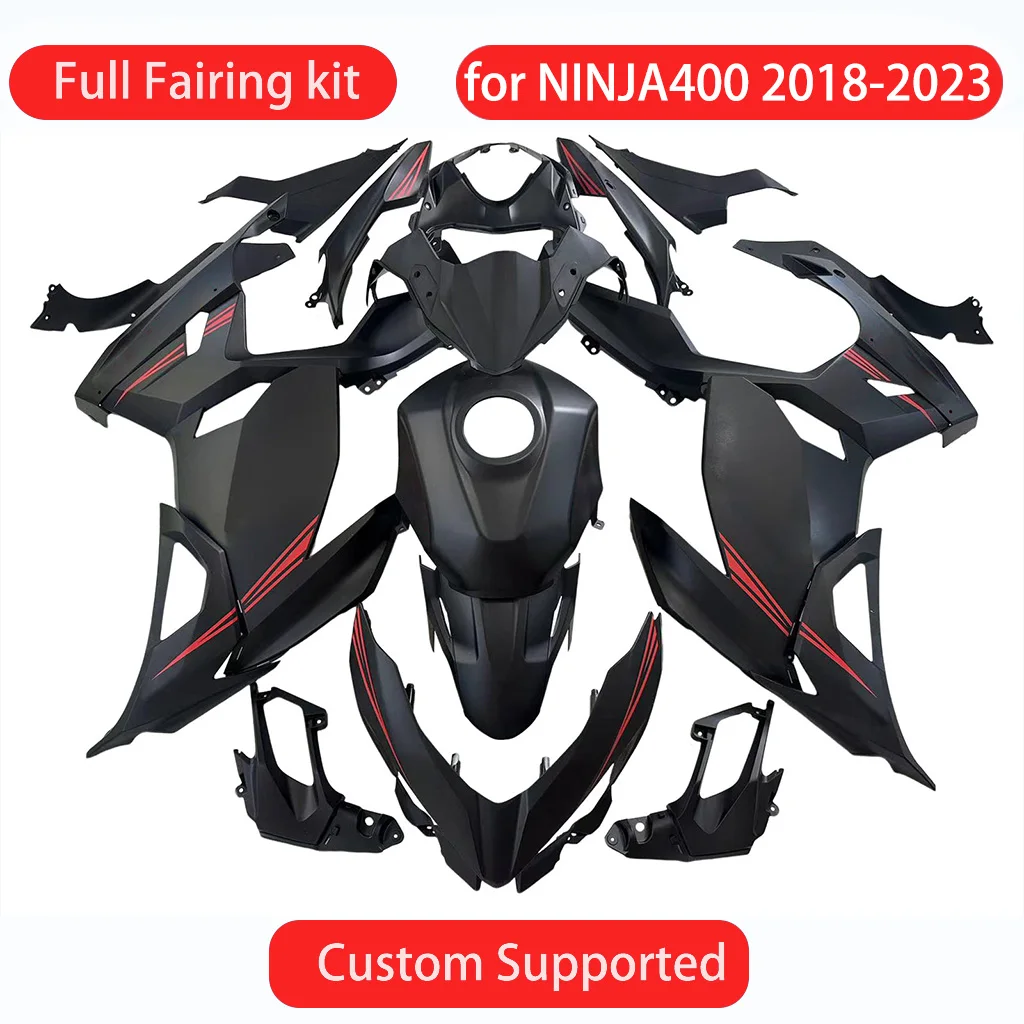 For KAWASAKI NINJA400 2018 2019 2020 2021 2022 2023 2024 Free Custom Fairings EX400R 18-23Fairing Kit Injection Motorcycle