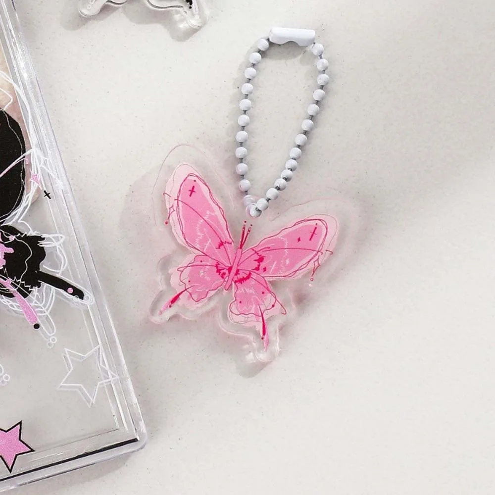 Card Sleeve Transparent Photocard Holder with Pendant ID Card Cover Transparent Card Cover Cartoon Animal Keyring