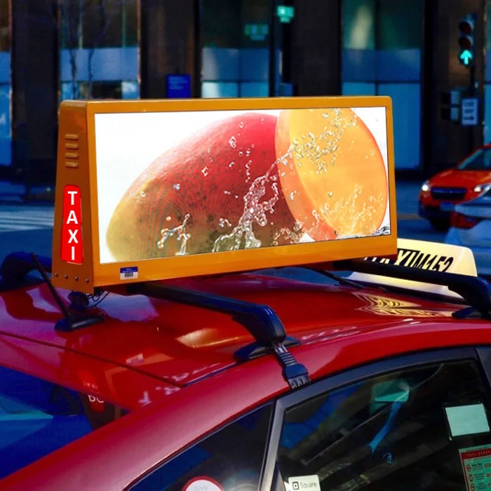 Waterproof Double Sided Taxi Car Top LED Screen Programmable Vehicle Mount Advertising LED Sign view 4