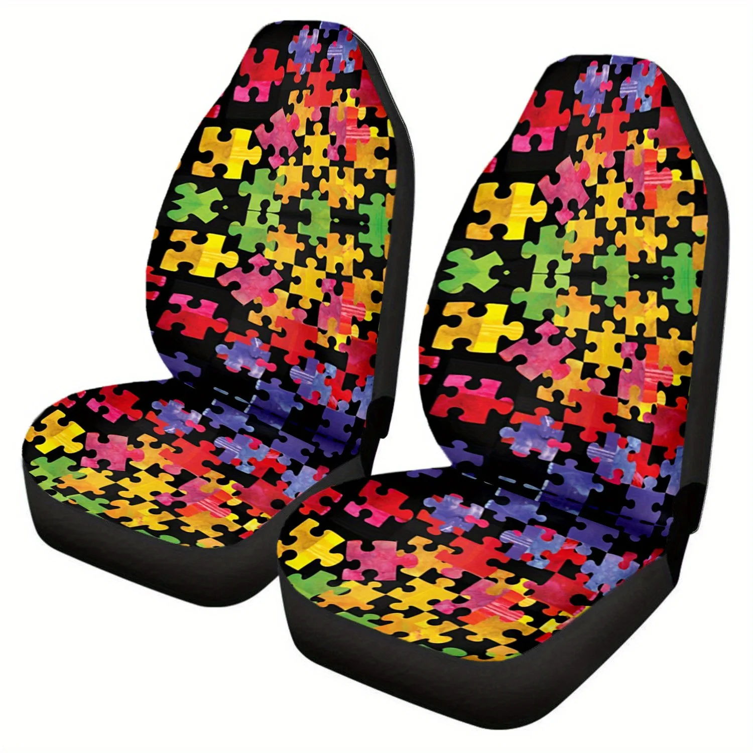 

2pcs Car Seat Cushion Cover New Universal Front Printable Cushion Cover Car Seat Seat Cover Car Supplies Car Seat Cover Set