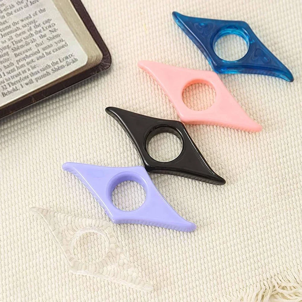 Book Page Holder for Reading Cute Acrylic Bookmark Thumb Book Holder Book Marks Thumb Ring Book Accessories Teacher Supplies image 2