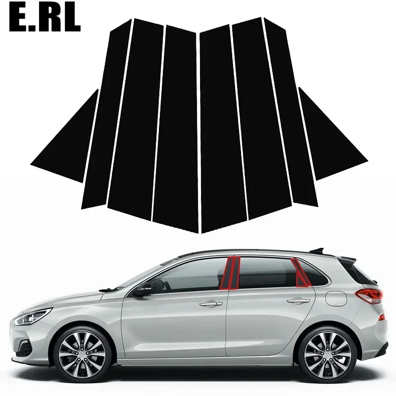 

Glossy Black Car Pillar Post Auto Door Window BC Column Trim Stickers For Hyundai i30 Hatchback 2018-2023 Elantra GT 2018-2020