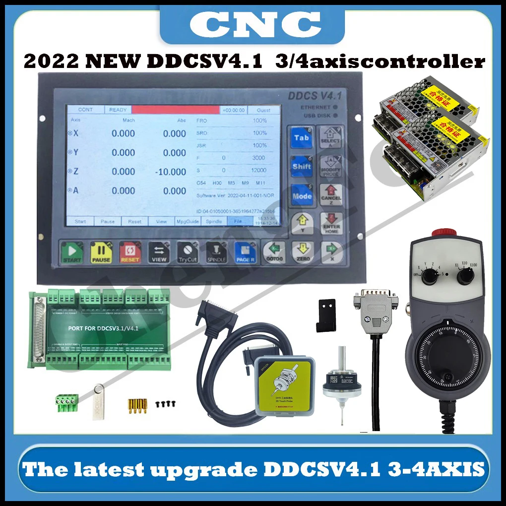 

CNC Ddcsv3.1 Upgrade Ddcsv4.1 3/4 Axis G-code Cnc Offline Controller For Engraving And Milling Machine With E-stop MPG