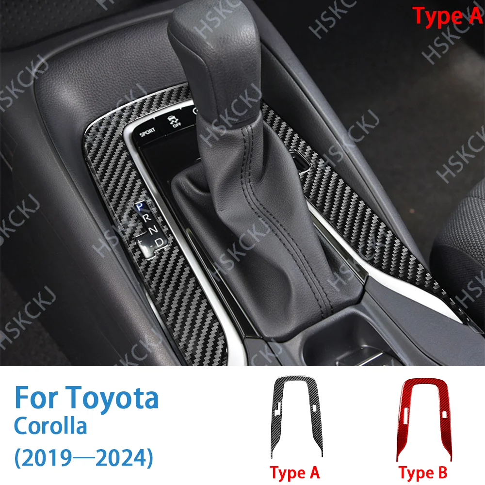 

Carbon Fiber Front Gear Shift Console Outer Frame Panel Car Interior Accessories Cover Trim Sticker For Toyota Corolla 2019—2024