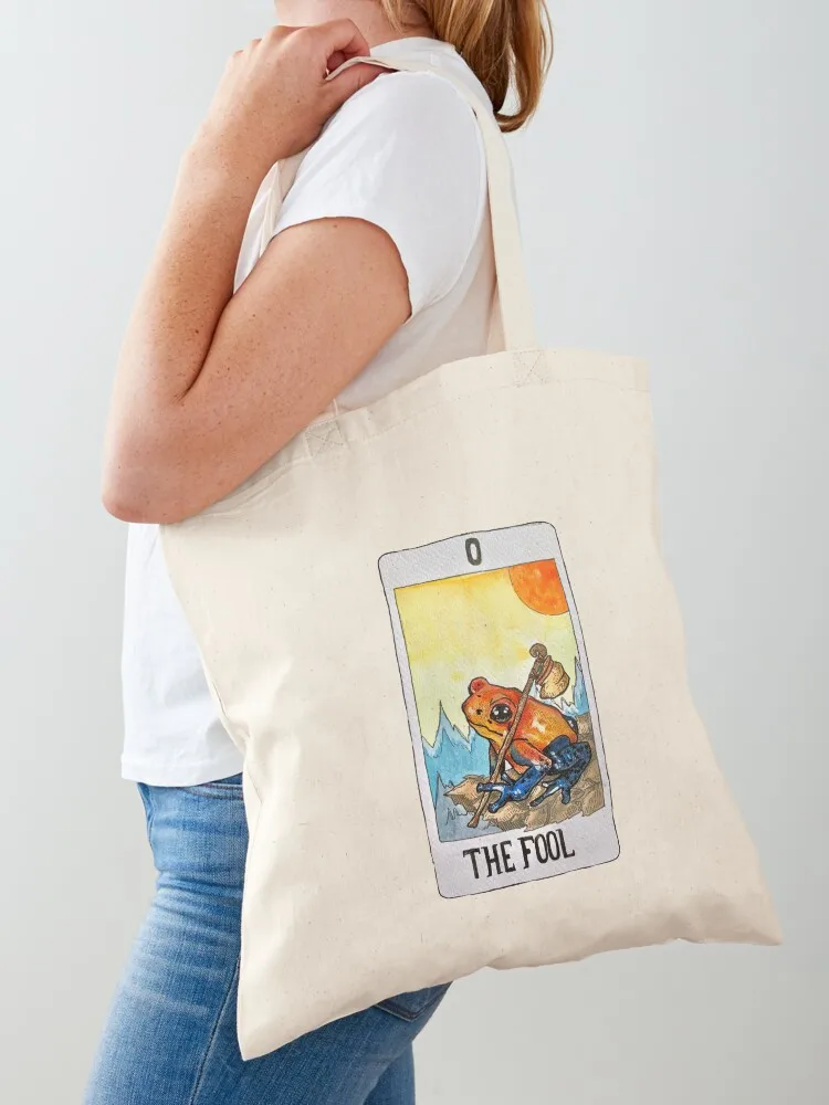 

The Fool Frog Tarot (Coloured) Tote Bag handbag reusable shopping bag Customizable tote bag tote university