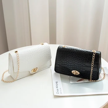 Czarna skórzana mała torba listonoszka dla kobiet Trend kobieca torba na ramię modne damskie torby typu Crossbody luksusowe proste torebki