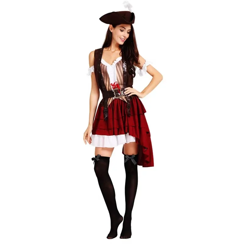Disfraz de Piratas para Adultos, Disfraces de Halloween para Carnaval, Fournitures de Robe de ix, Nouveauté, 7,5