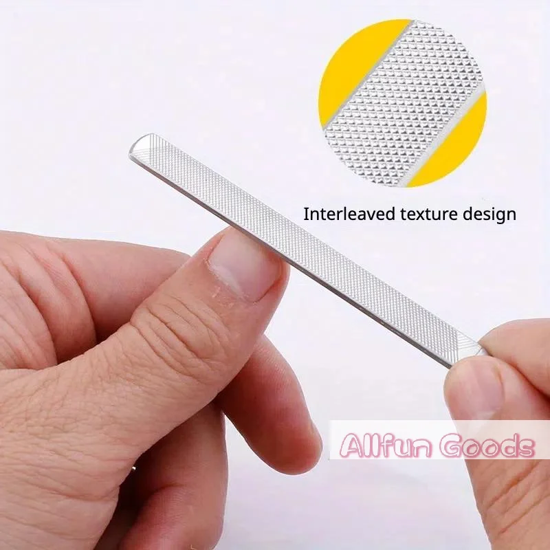 [TG835]Four-Sided Stainless Steel Nail File,Durable Nail Tool For Shaping And Polishing,Perfect For Salon Use And Home Nail Care