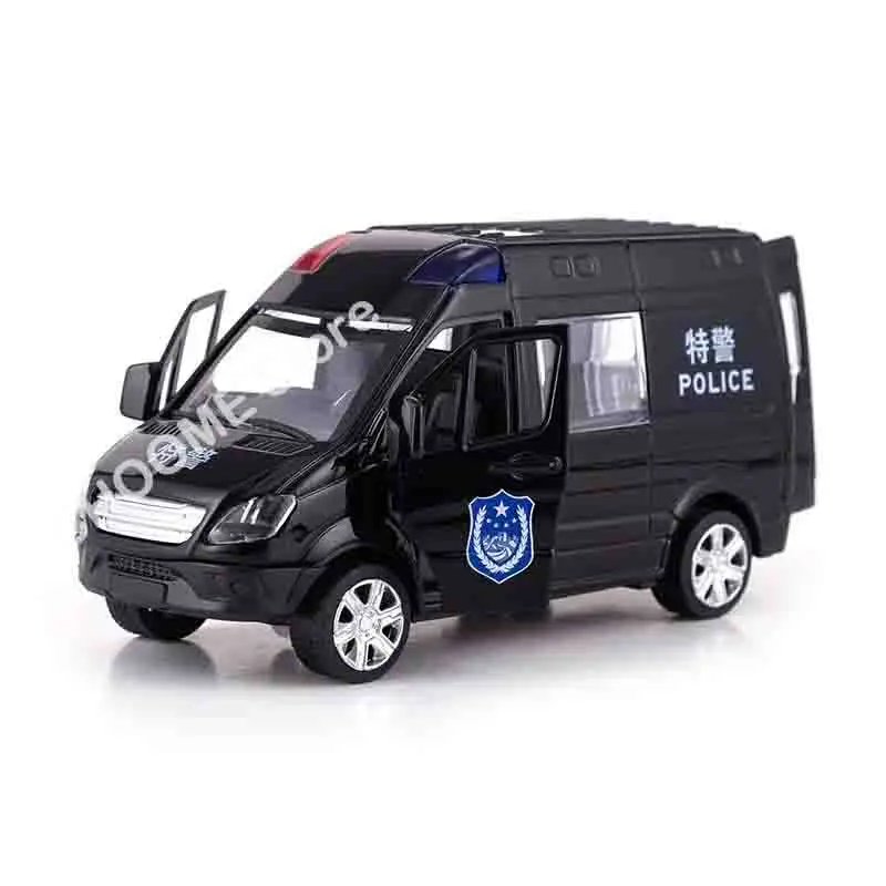 Simulated Fire Fighting Scene Car Mini Pull Back Toy Vehicle Model Wind Up Police Truck Ambulance for Children Boys Gift