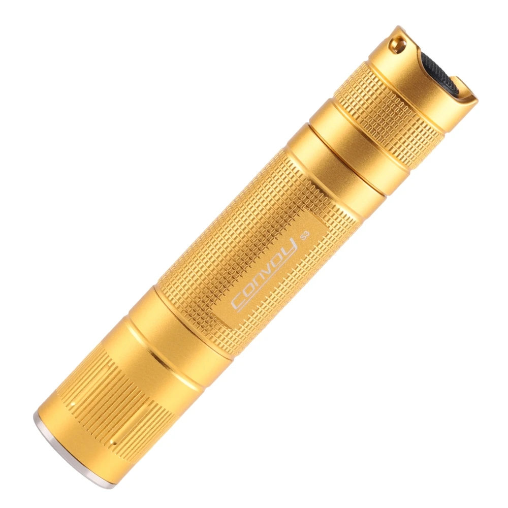 Convoy S3 golden 519A LH351D SST40 SFT40 12groups EDC LED Flashlight,torch,lantern,lanterna bike camping light, lamp,for bicycle