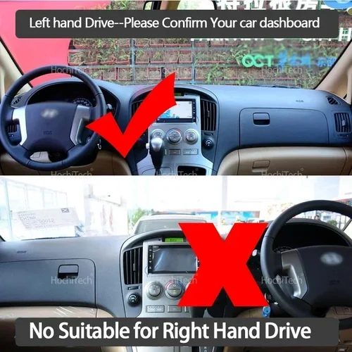 Imagen 2 del producto Cubierta para salpicadero de coche, alfombrilla para tablero, alfombrilla para salpicadero, alfombrillas Anti-UV para Hyundai Grand Starex Royale I800 H-1 H300 2007-2019