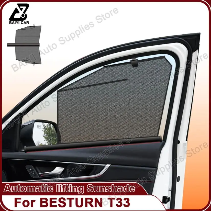 

For BESTURN T33 car Side window sunshade Automatic lifting & retractable sun visor Outdoor travel sunscreen protection parts