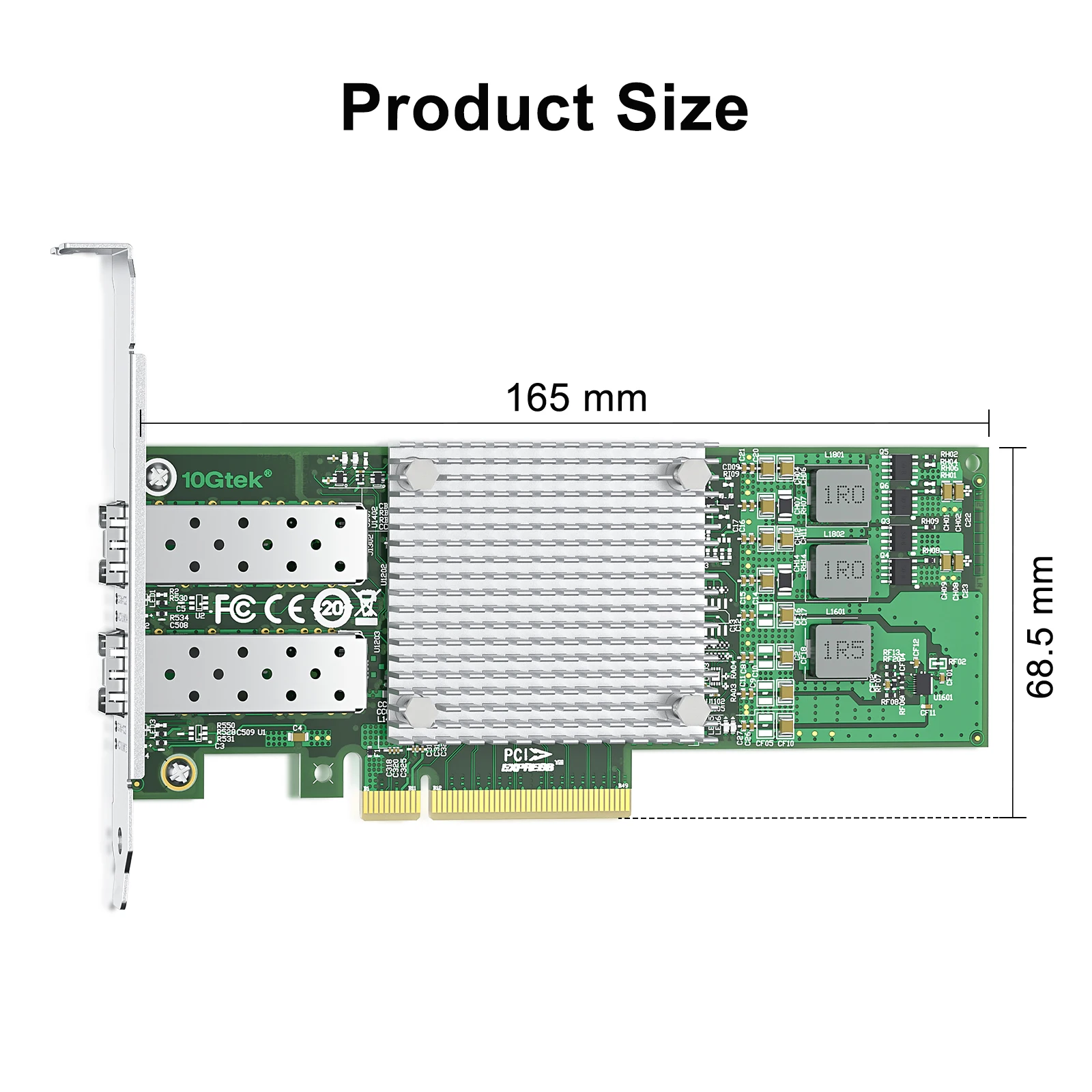 10Gb PCI-E NIC Network Card, with Broadcom BCM57810S Chipset,PCI Express Ethernet LAN Adapter Support Windows Server//Linux