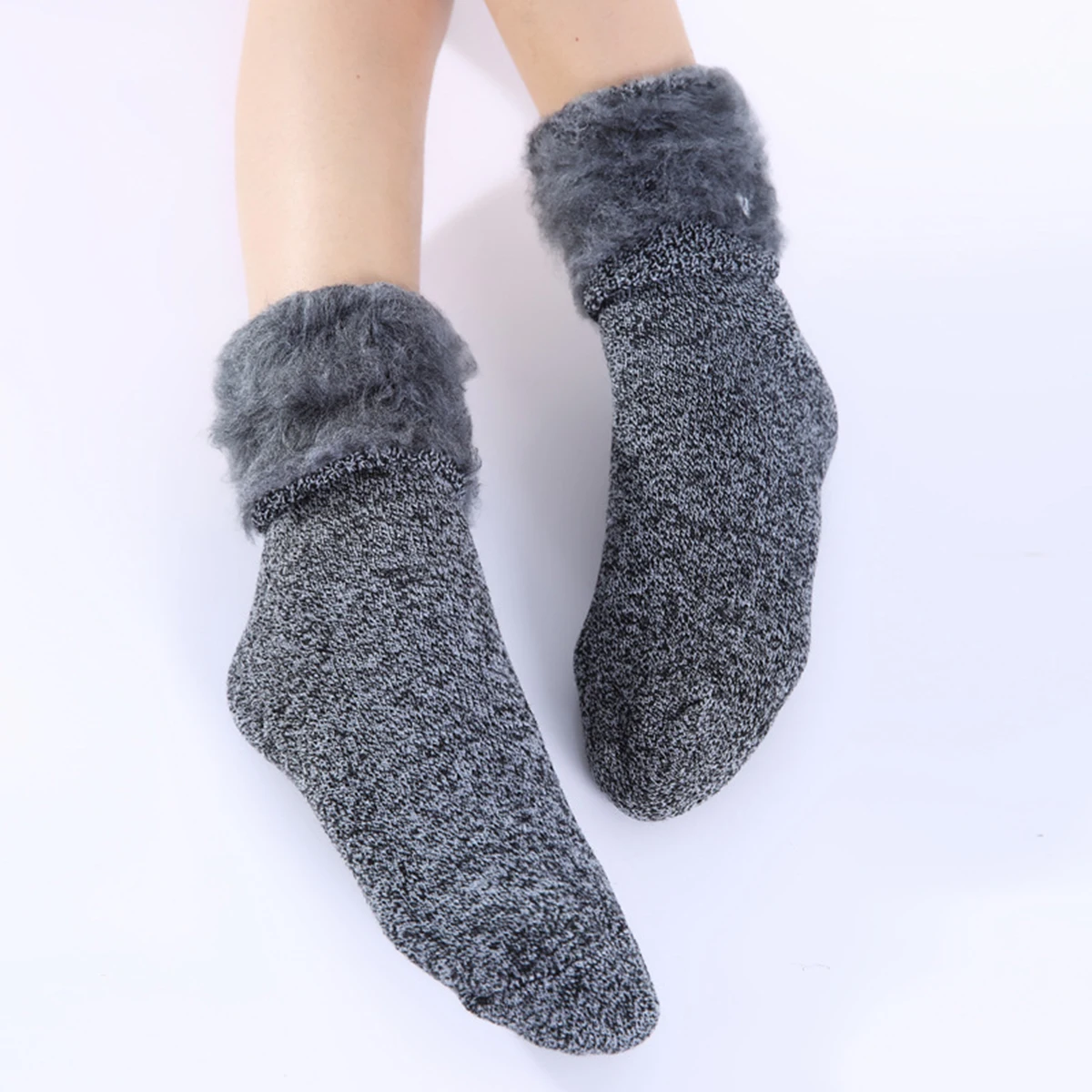 Women Winter Knitted Boots Socks Super Soft Warm Cozy Fuzzy Fleece-Lined Ladies Winter Snow Socks Floor Socks for Cold Weather